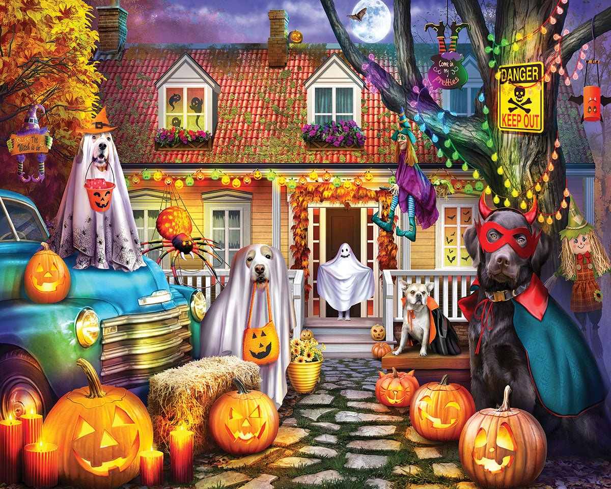 Halloween Dog House (2063pz) - 1000 Piece Jigsaw Puzzle by 