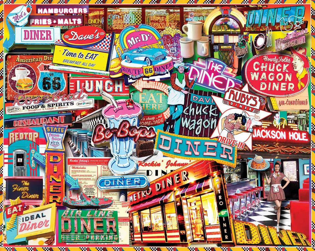 Retro Diner (1445pz) - 1000 Piece Jigsaw Puzzle
