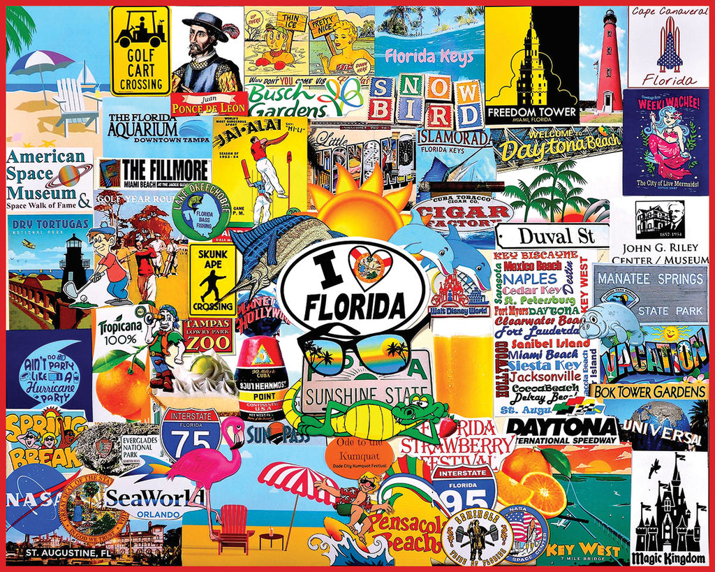 I Love Florida (1455pz) - 1000 Piece Jigsaw Puzzle