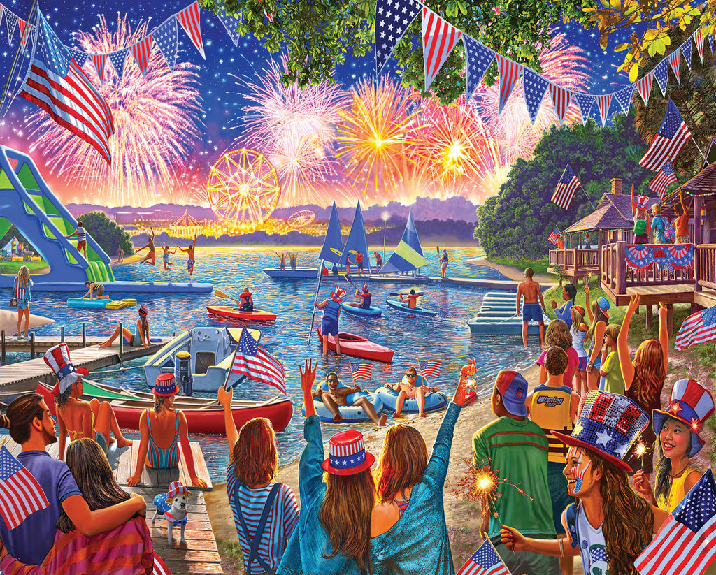 4th of July Fireworks (1585pz) - 1000 Piece Jigsaw Puzzle