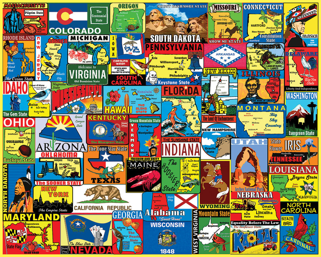 State Stickers (1661pz) - 1000 Piece
