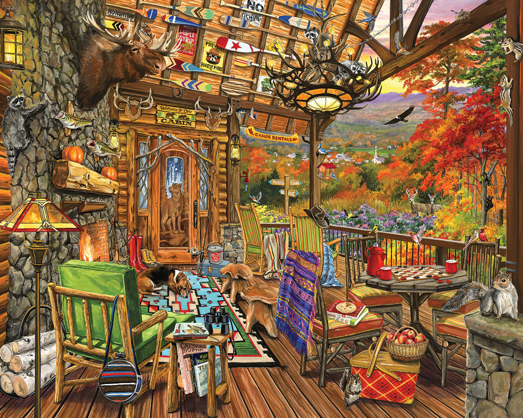Autumn Porch (1673pz) - 1000 Piece Jigsaw Puzzle