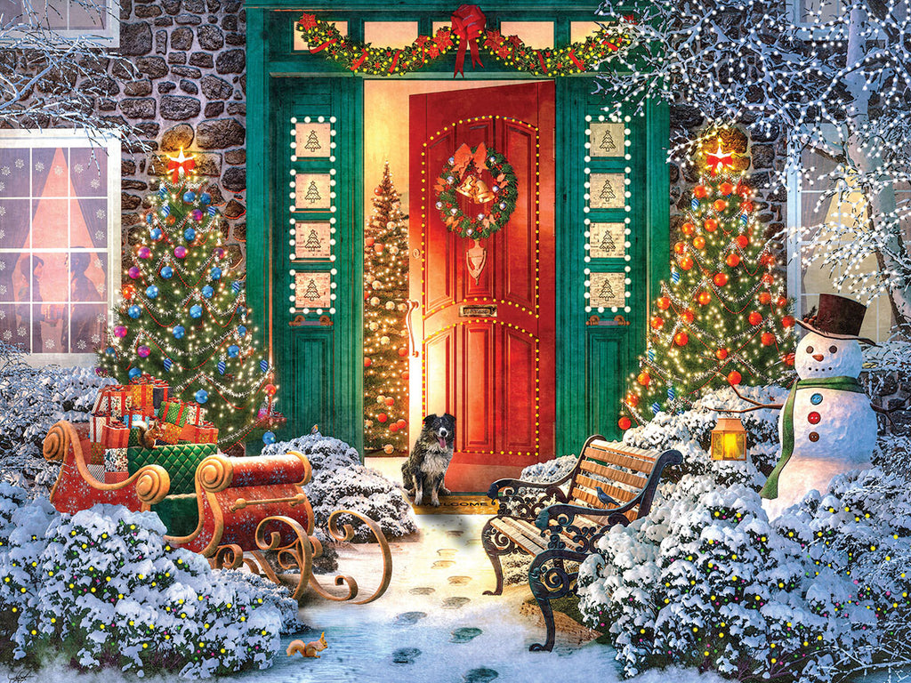 Christmas Door (1805pz) - 500 Piece Jigsaw Puzzle