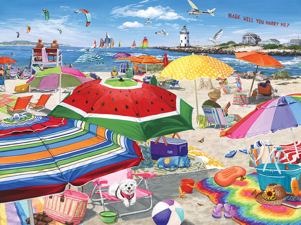 Beach Umbrellas (1806pz) - 500 Piece Jigsaw Puzzle
