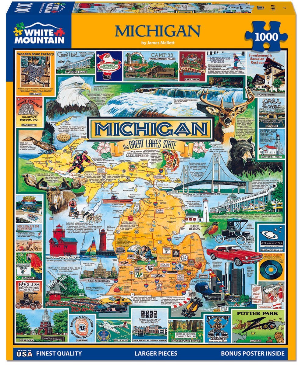 Set of 3: Michigan Bundle 1000 piece – White Mountain Puzzles