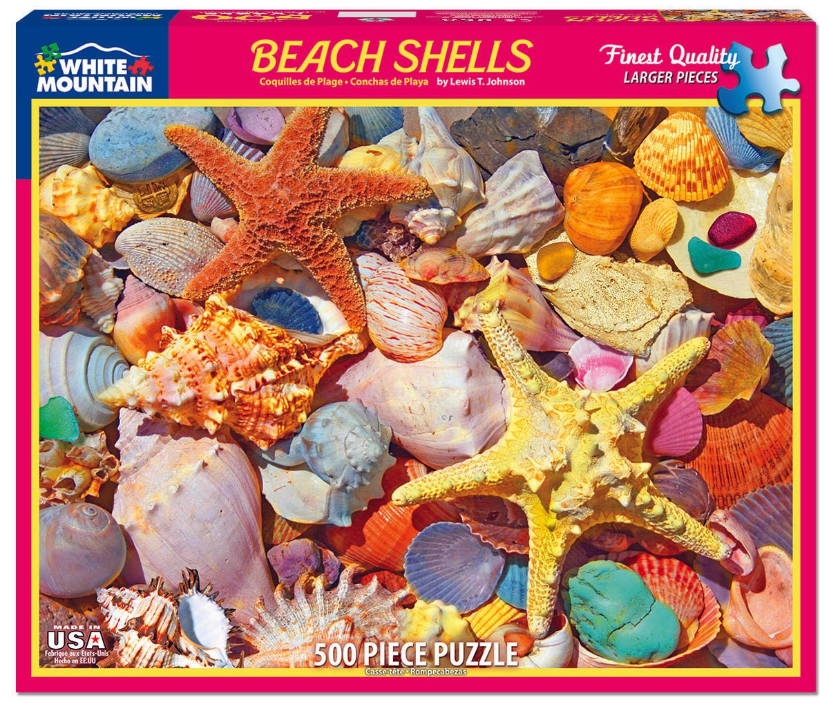 Beach Shells - 500 Piece Jigsaw Puzzle – White Mountain Puzzles
