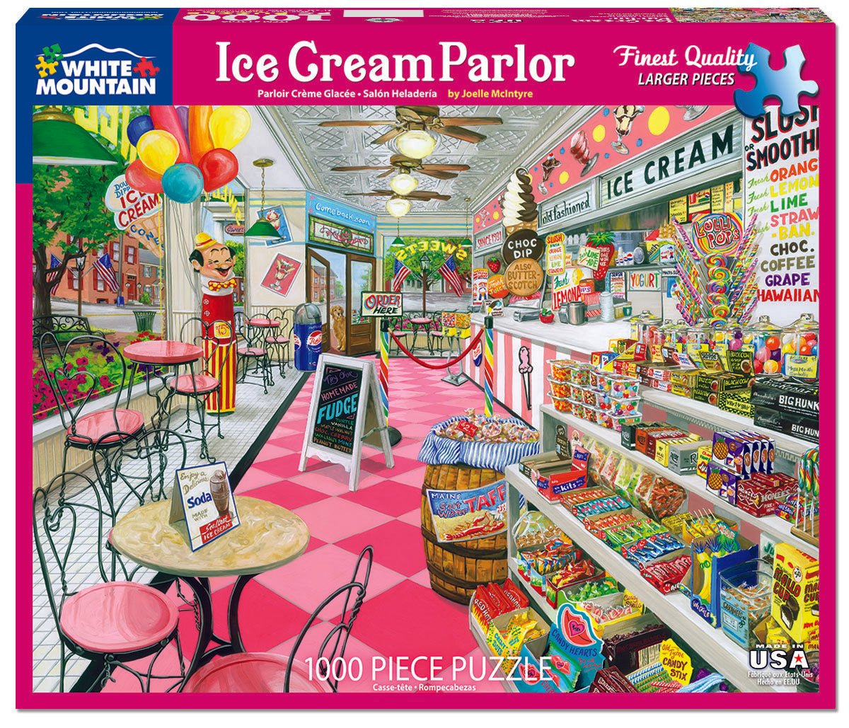 1000 Piece Jigsaw Puzzle - Ice Cream Parlor – White Mountain Puzzles