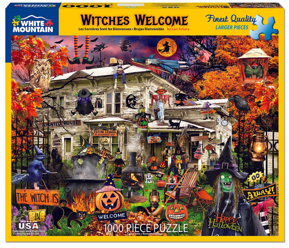 1000 Piece Jigsaw Puzzle - Witches Welcome – White Mountain Puzzles