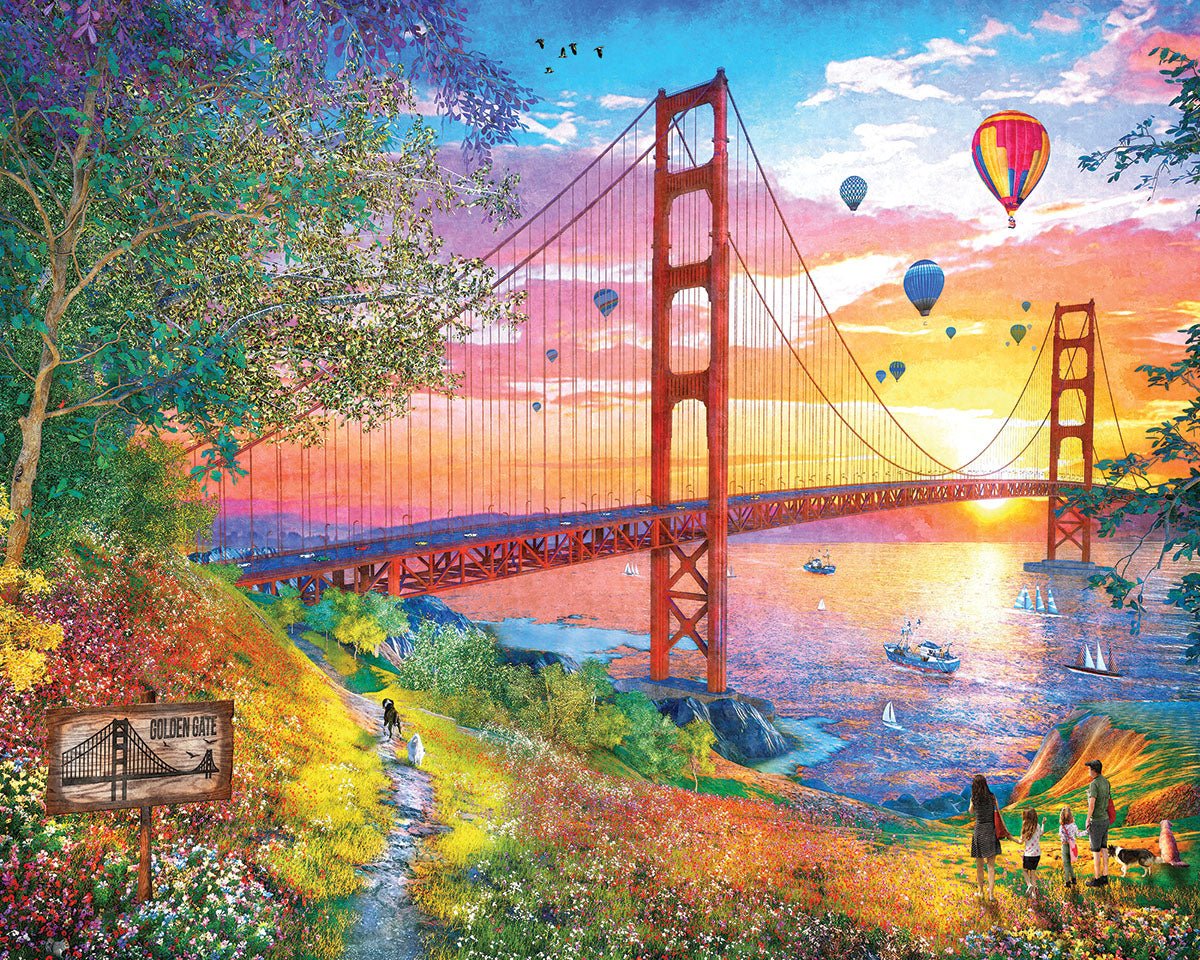 1000 Piece Jigsaw Puzzle Golden Gate White Mountain Puzzles