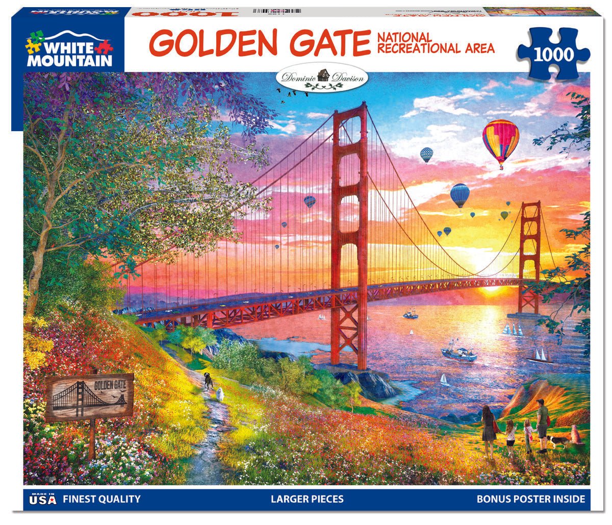 1000 Piece Jigsaw Puzzle - Golden Gate – White Mountain Puzzles