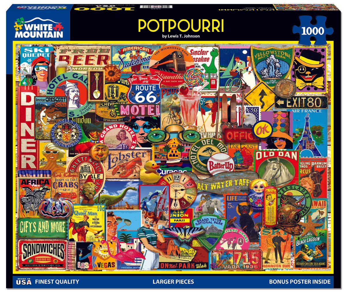 1000 Piece Jigsaw Puzzle - Potpourri – White Mountain Puzzles