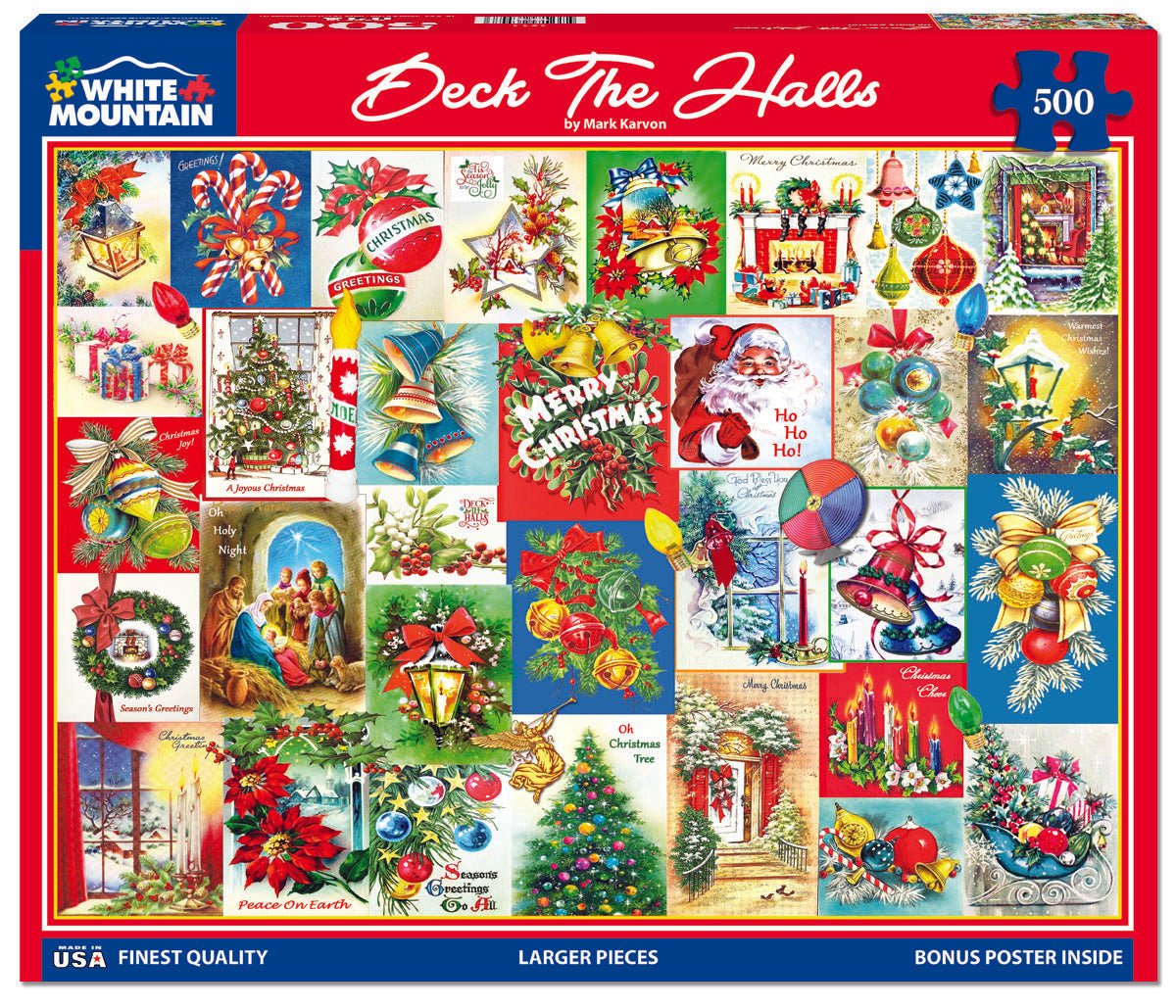 500 Piece Jigsaw Puzzle - Deck The Halls (1914pz) – White Mountain