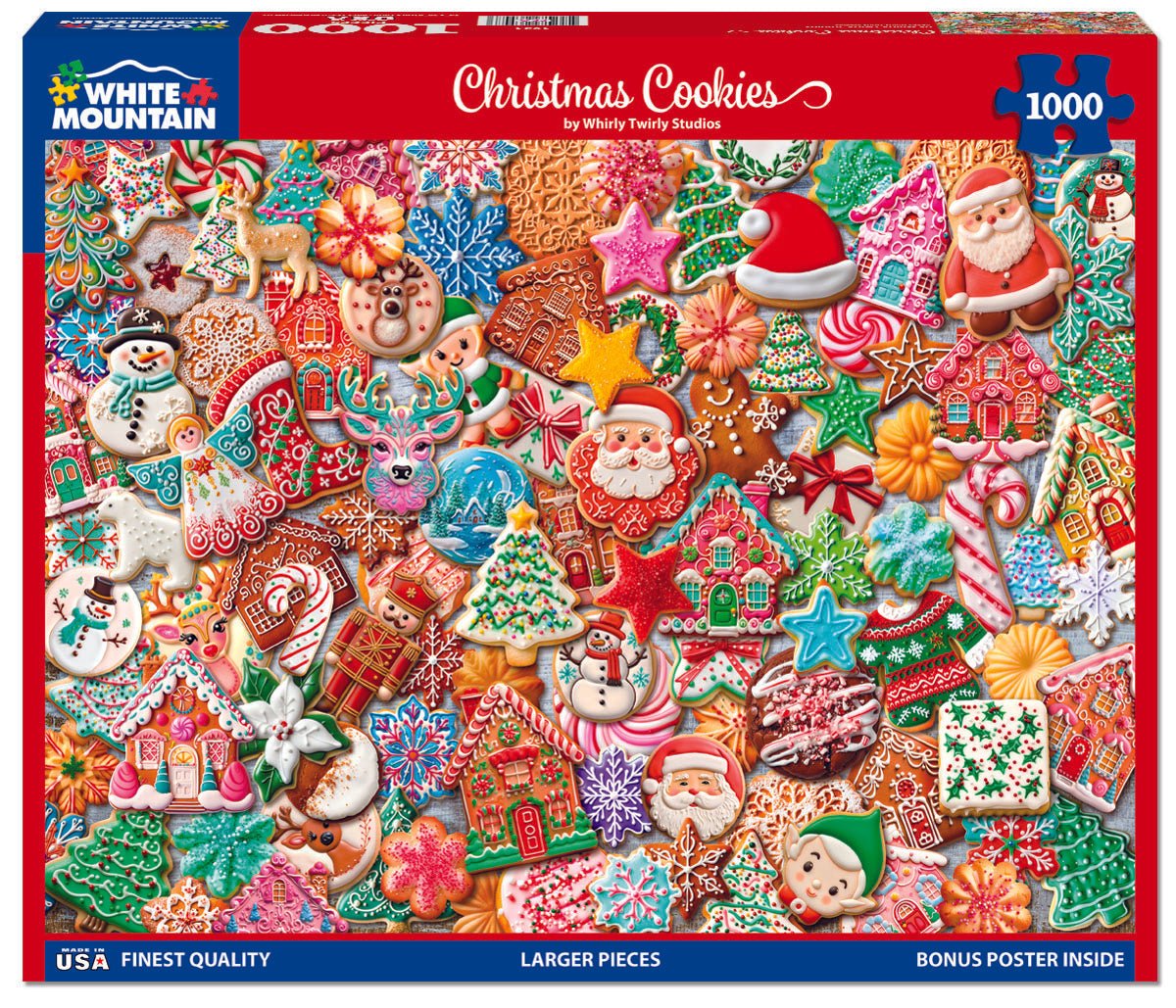 1000 Piece Jigsaw Puzzle Christmas Cookies 1934pz White Mountain 1000 piece jigsaw puzzle christmas cookies 1934pz white mountain