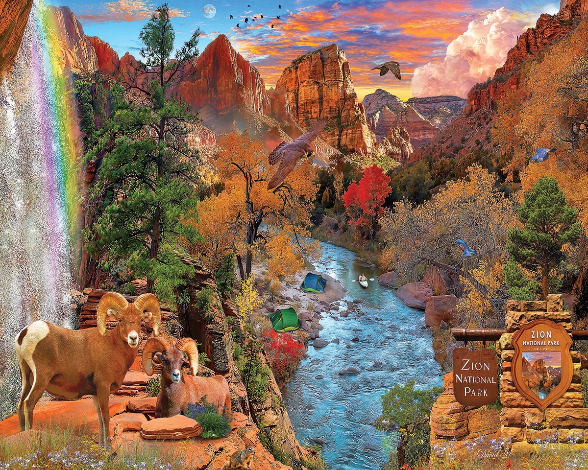 Set of 4: Artist David Maclean - National Parks Bundle 1000 piece