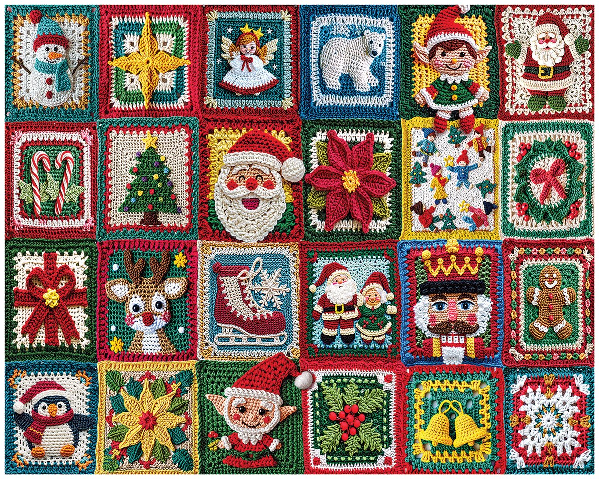 1000 Piece Jigsaw Puzzle - Christmas Crochet (1950pz) – White