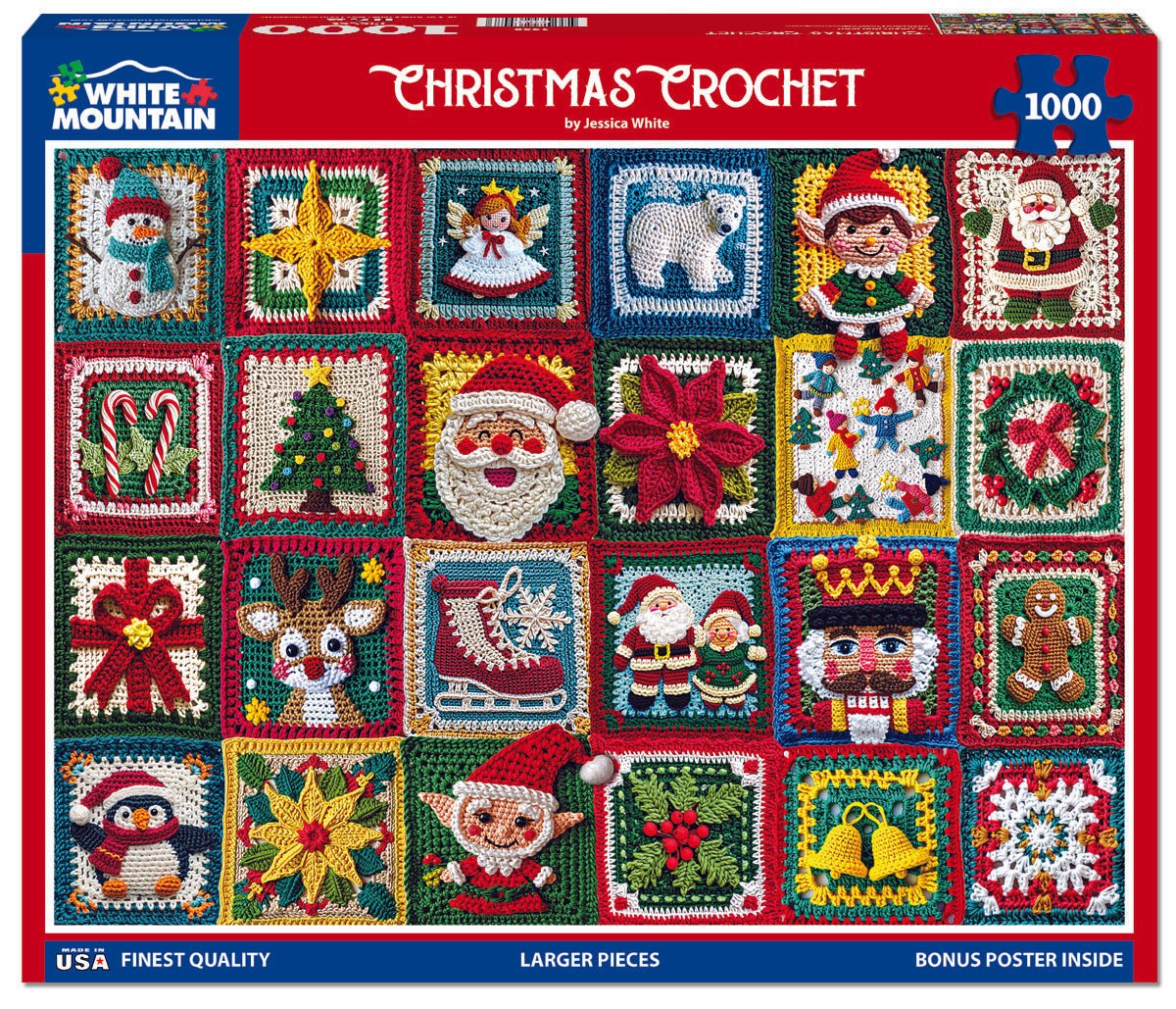 1000 Piece Jigsaw Puzzle - Christmas Crochet (1950pz) – White