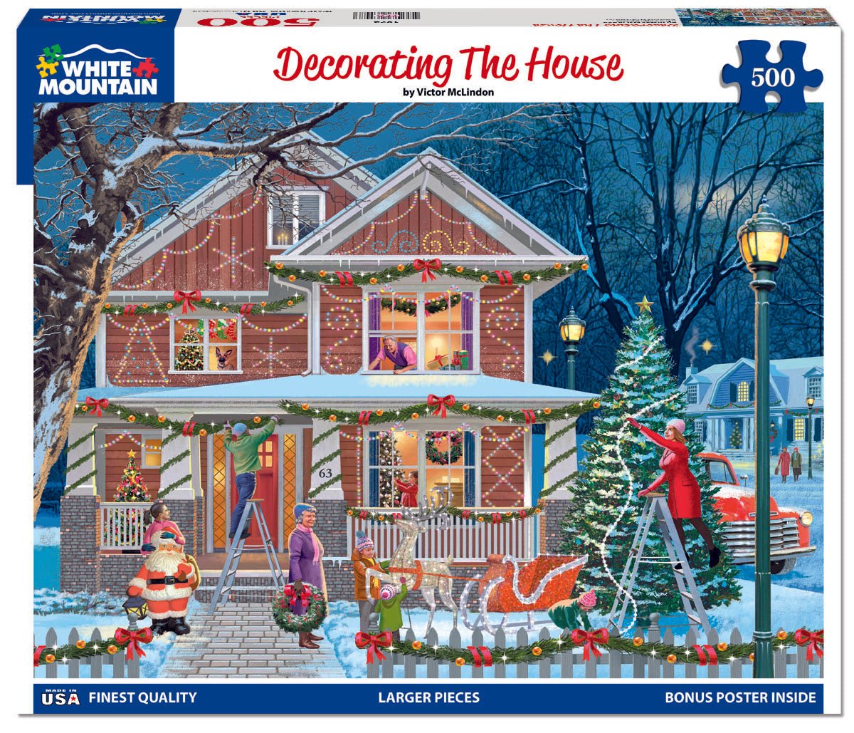500 Piece Jigsaw Puzzle - Decorating The House (1972pz) – White