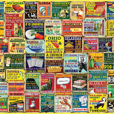 Crazy State Laws (1987pz) - 1000 Piece Jigsaw Puzzle