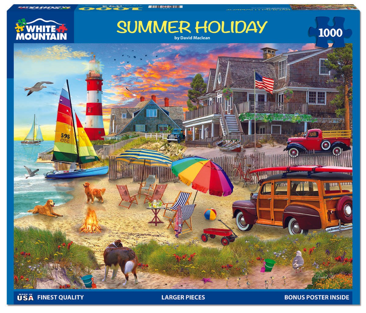1000 Piece Jigsaw Puzzle - Summer Holiday (1991pz) – White