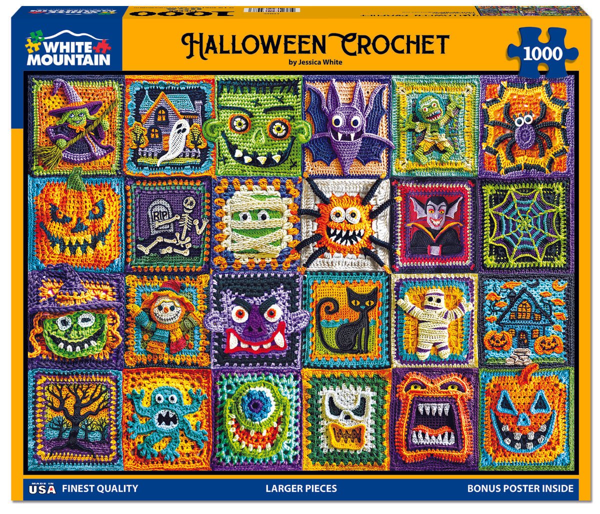 Halloween Crochet (1995pz) - 1000 Piece Jigsaw Puzzle – White