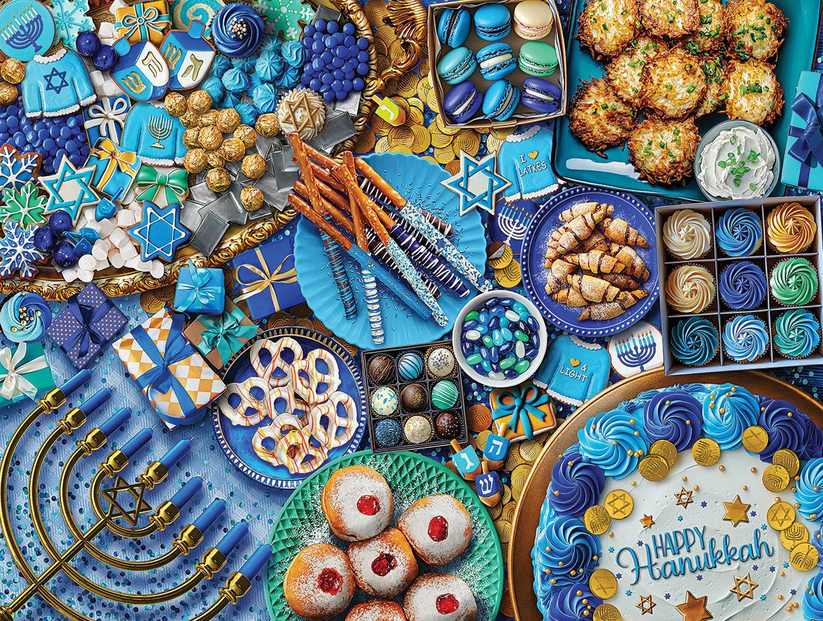 500 Piece Jigsaw Puzzle - Happy Hanukkah (2016pz) – White Mountain