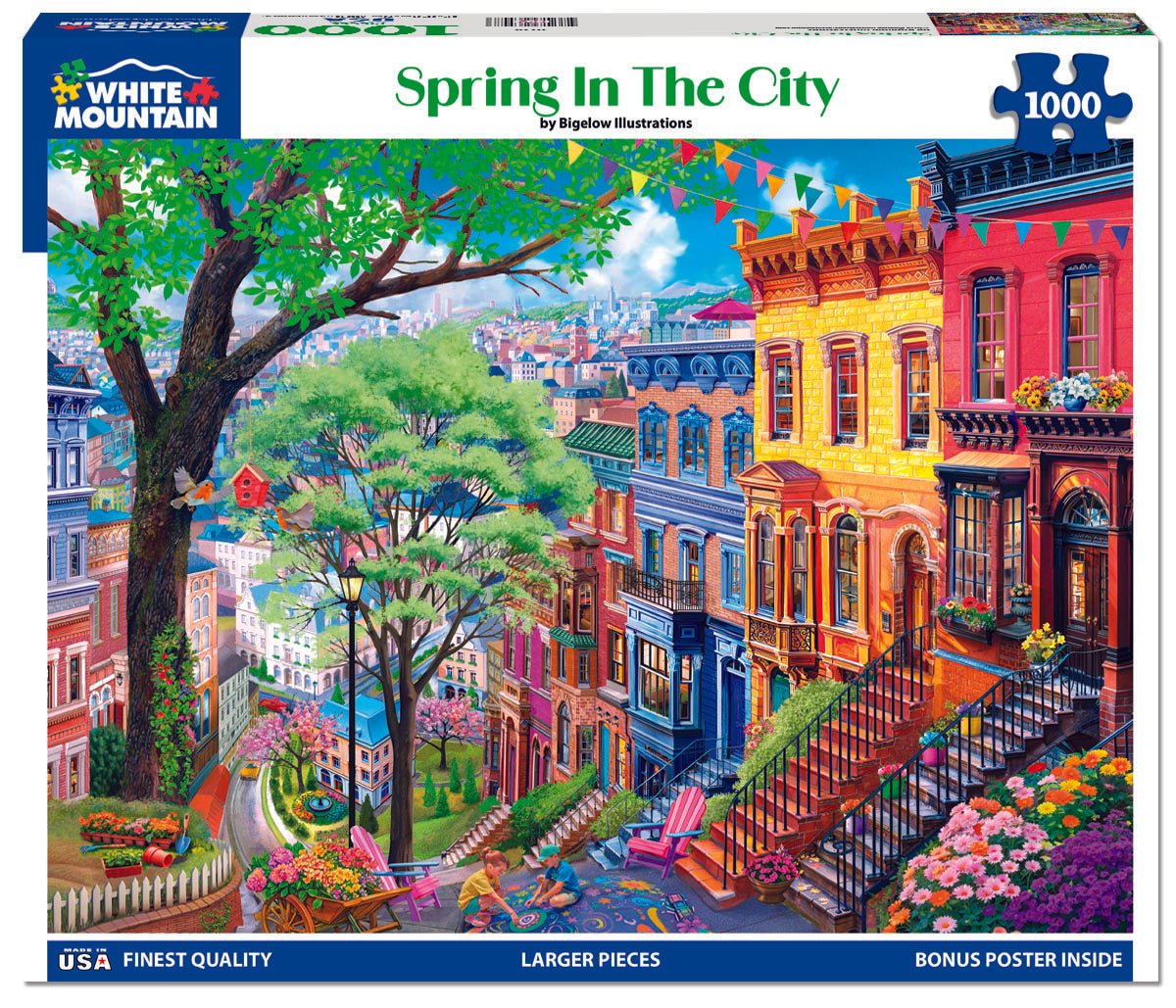 1000 Piece Jigsaw Puzzle - Spring In The City (2024pz) – White