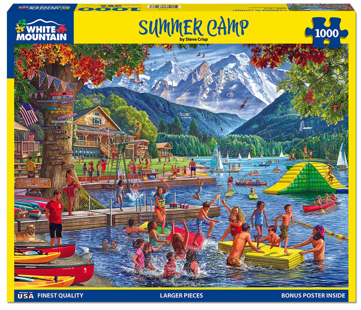 1000 Piece Jigsaw Puzzle - Summer Camp (2028pz) – White Mountain