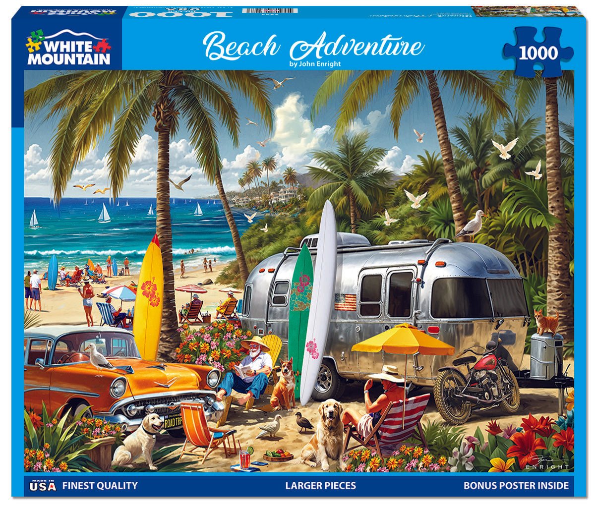 1000 Piece Jigsaw Puzzle - Beach Adventure (2033pz) – White
