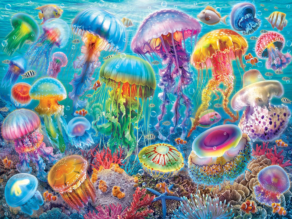 500 Piece Jigsaw Puzzle - Jellyfish (2065pz) – White Mountain Puzzles