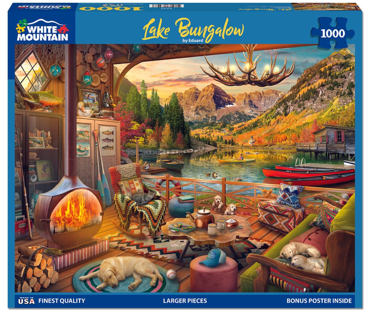 1000 Piece Jigsaw Puzzle - Lake Bungalow (2066pz) – White Mountain