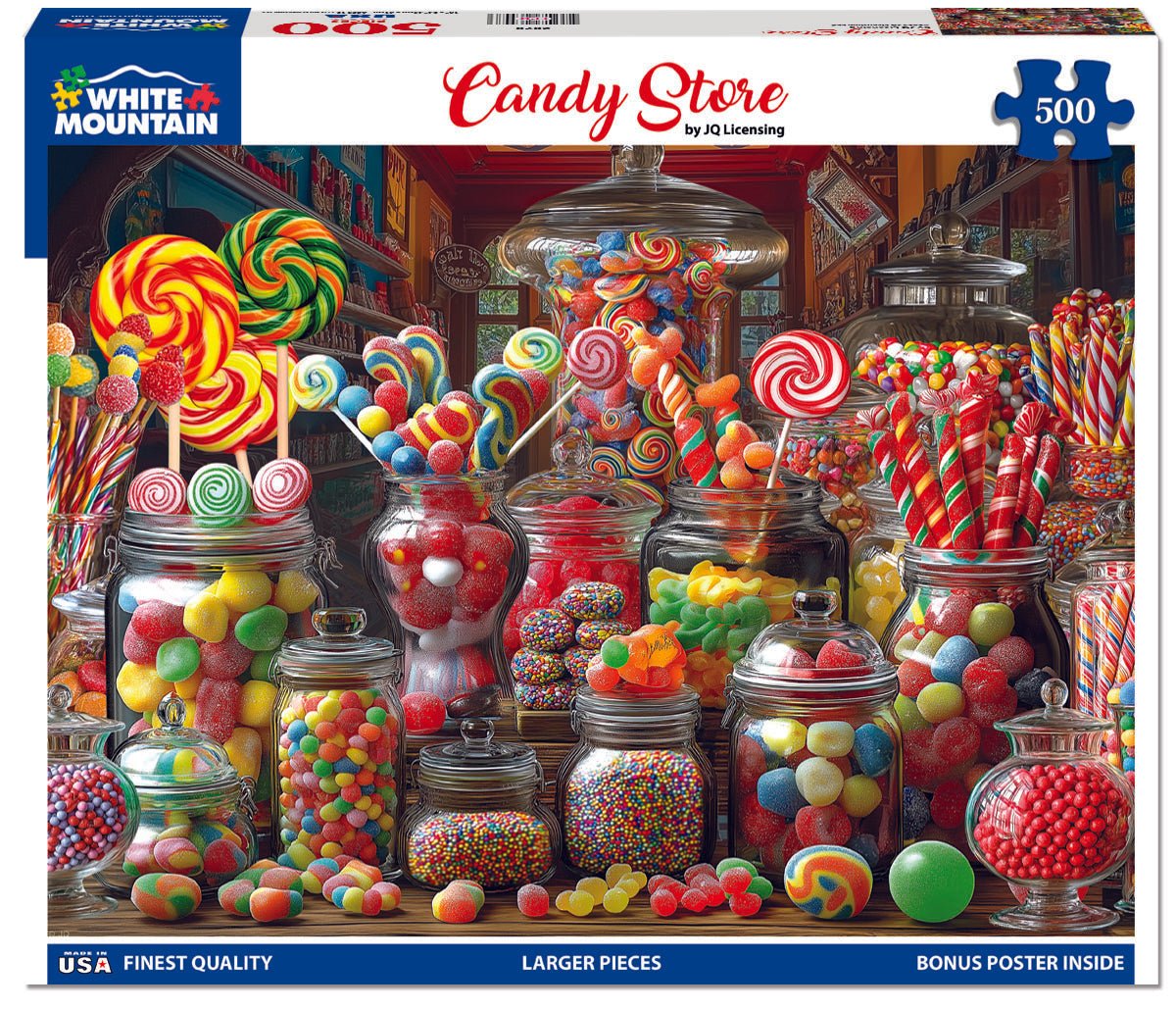 500 Piece Jigsaw Puzzle - Candy Store (2070pz) – White Mountain
