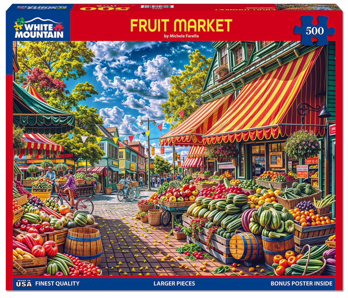 500 Piece Jigsaw Puzzle - Fruit Market (2090pz) – White Mountain
