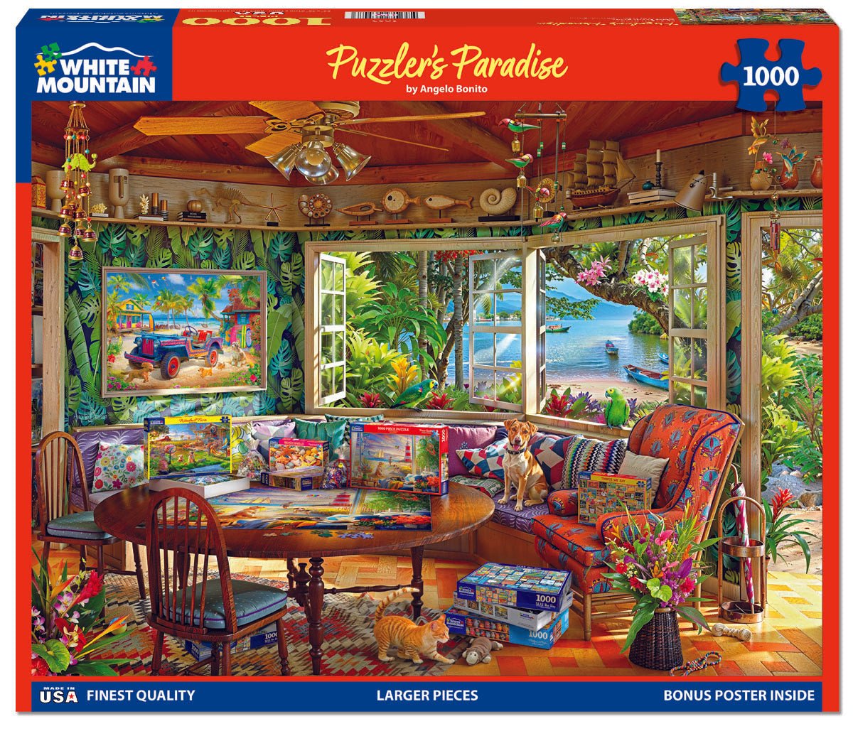 1000 Piece Jigsaw Puzzle - Puzzler's Paradise (2093pz) – White