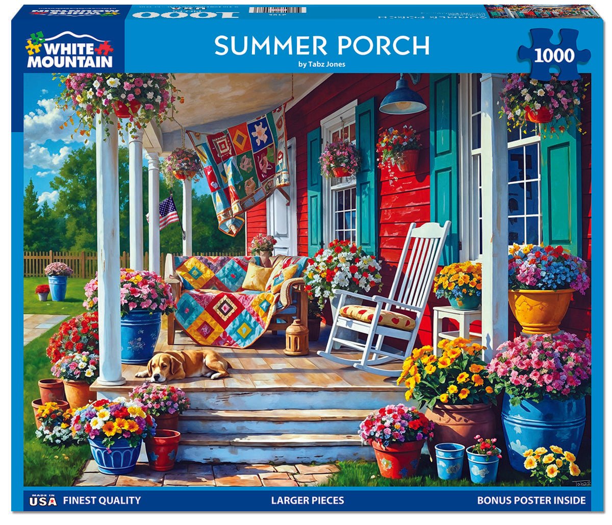 1000 Piece Jigsaw Puzzle - Summer Porch (2106pz) – White Mountain Puzzles