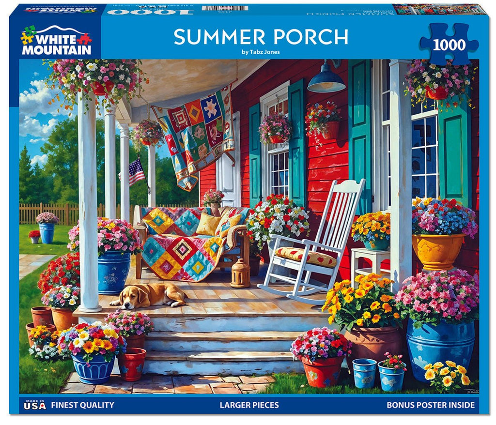 1000 Piece Jigsaw Puzzle - Summer Porch (2106pz) – White Mountain Puzzles