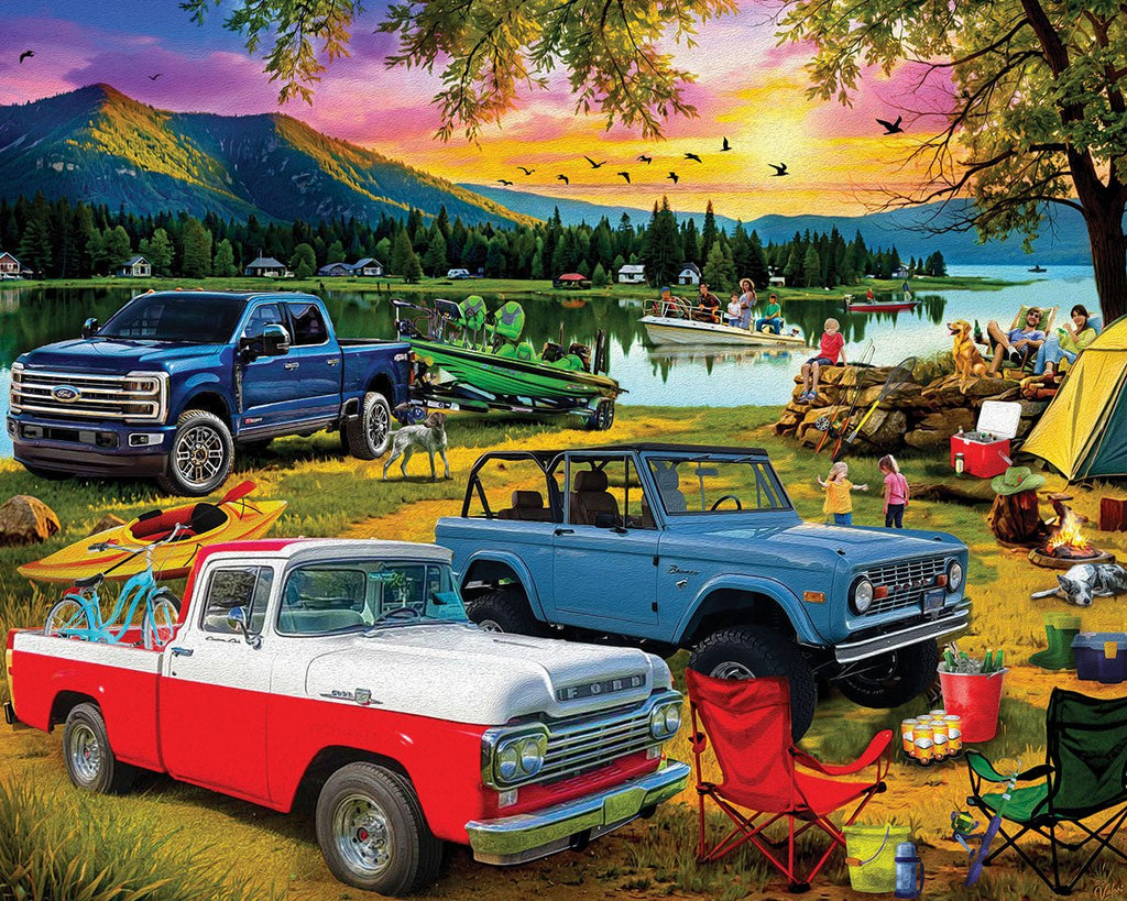Family Day At The Lake-Ford (2112pz) - 1000 Piece Jigsaw Puzzle