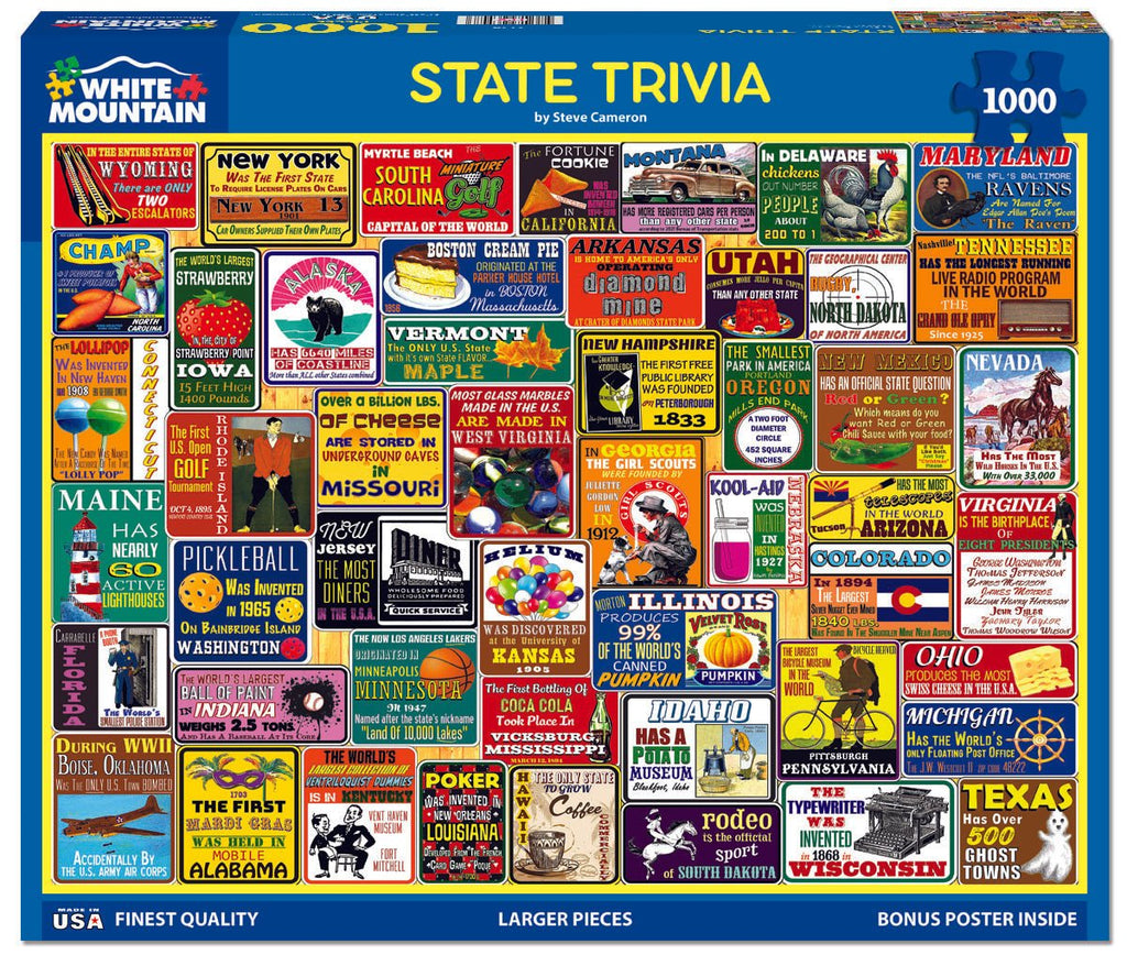 State Trivia (2126pz) - 1000 Piece Jigsaw Puzzle