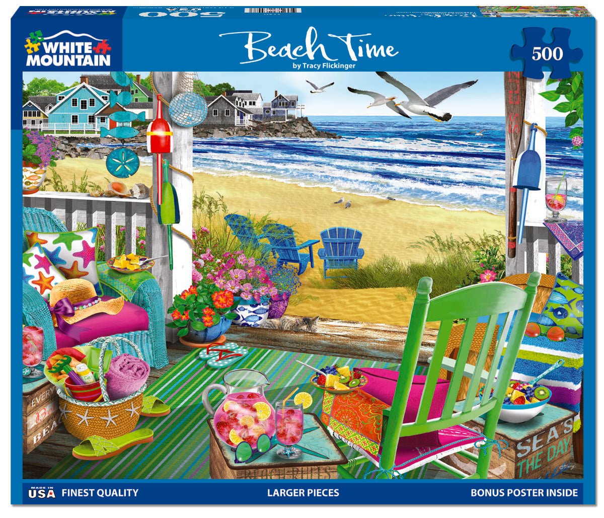 500 Piece Jigsaw Puzzle - Beach Time (2130pz) – White Mountain Puzzles