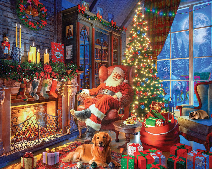 Sleepy Santa 1000-Piece Puzzle