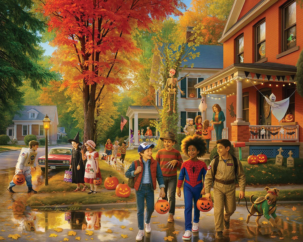 Halloween On Elm Street (2136pz) - 1000 Piece Jigsaw Puzzle