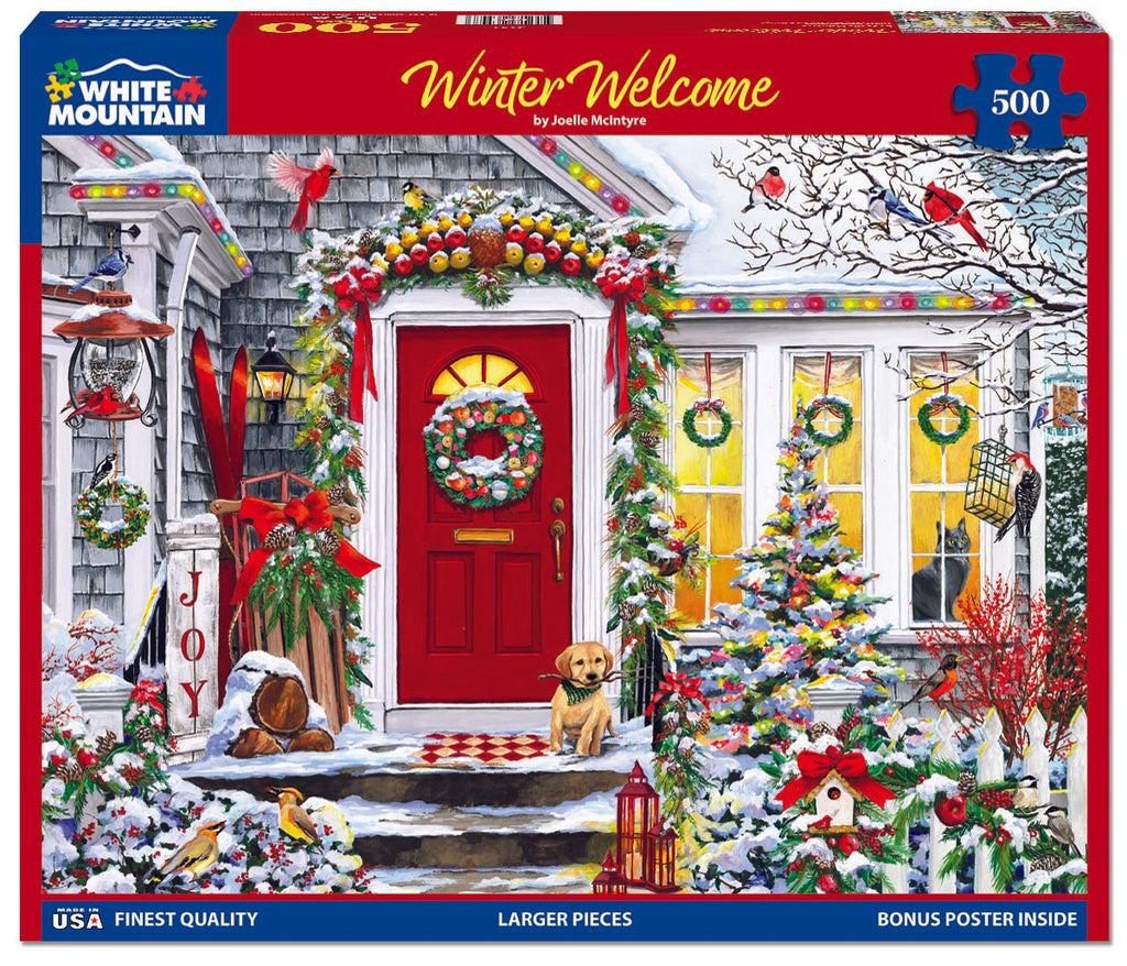 Welcom Spring Puzzle 500 Piece Jigsaw Puzzle - Winter Welcome (2141pz) – White Mountain Puzzles