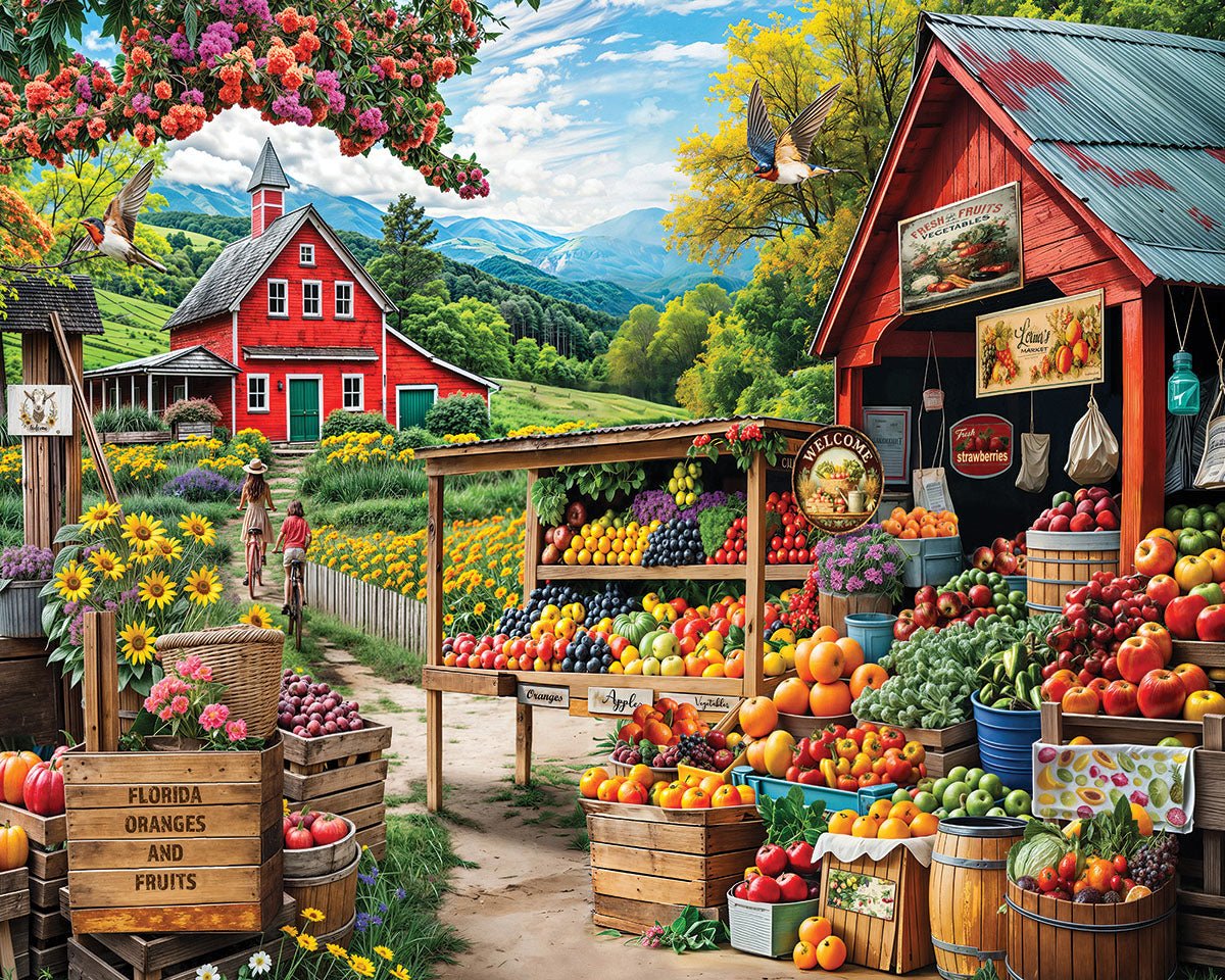 1000 Piece Jigsaw Puzzle - Farm Stand (2164pz) – White Mountain
