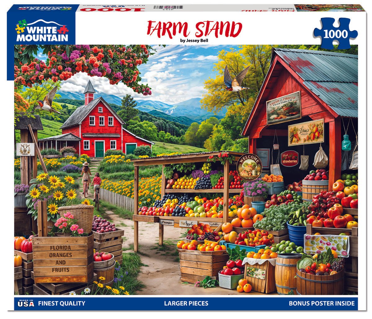1000 Piece Jigsaw Puzzle Farm Stand 2164pz White Mountain Puzzles 1000-piece-jigsaw-puzzle-farm-stand-2164pz-white-mountain-puzzles