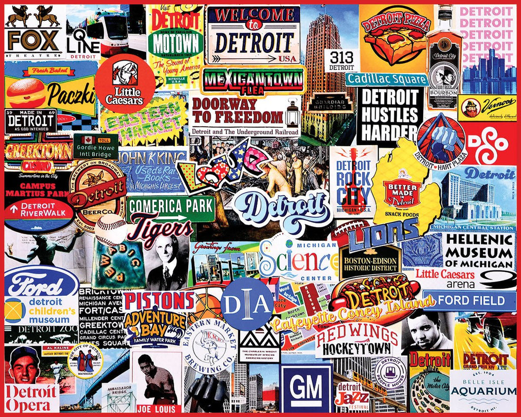 1000 Piece Jigsaw Puzzle - I Love Detroit (2173pz) – White