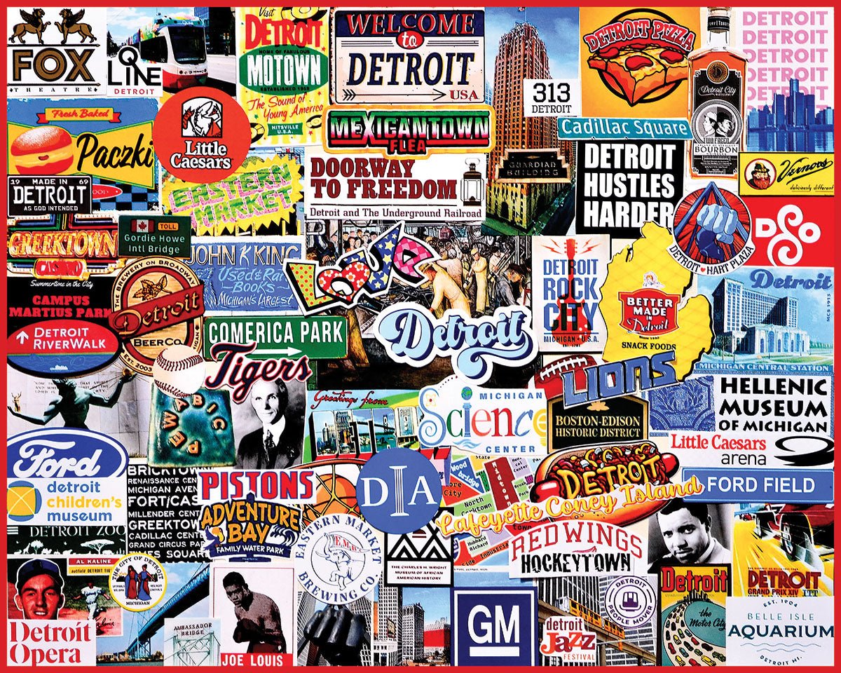 1000 Piece Jigsaw Puzzle - I Love Detroit (2173pz) – White