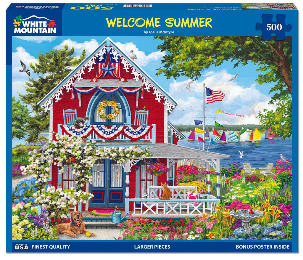 500 Piece Jigsaw Puzzle - Welcome Summer (2198pz) – White Mountain Puzzles