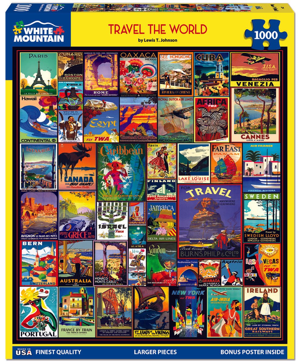 1000 Piece Jigsaw Puzzle - Travel The World (2200pz) – White