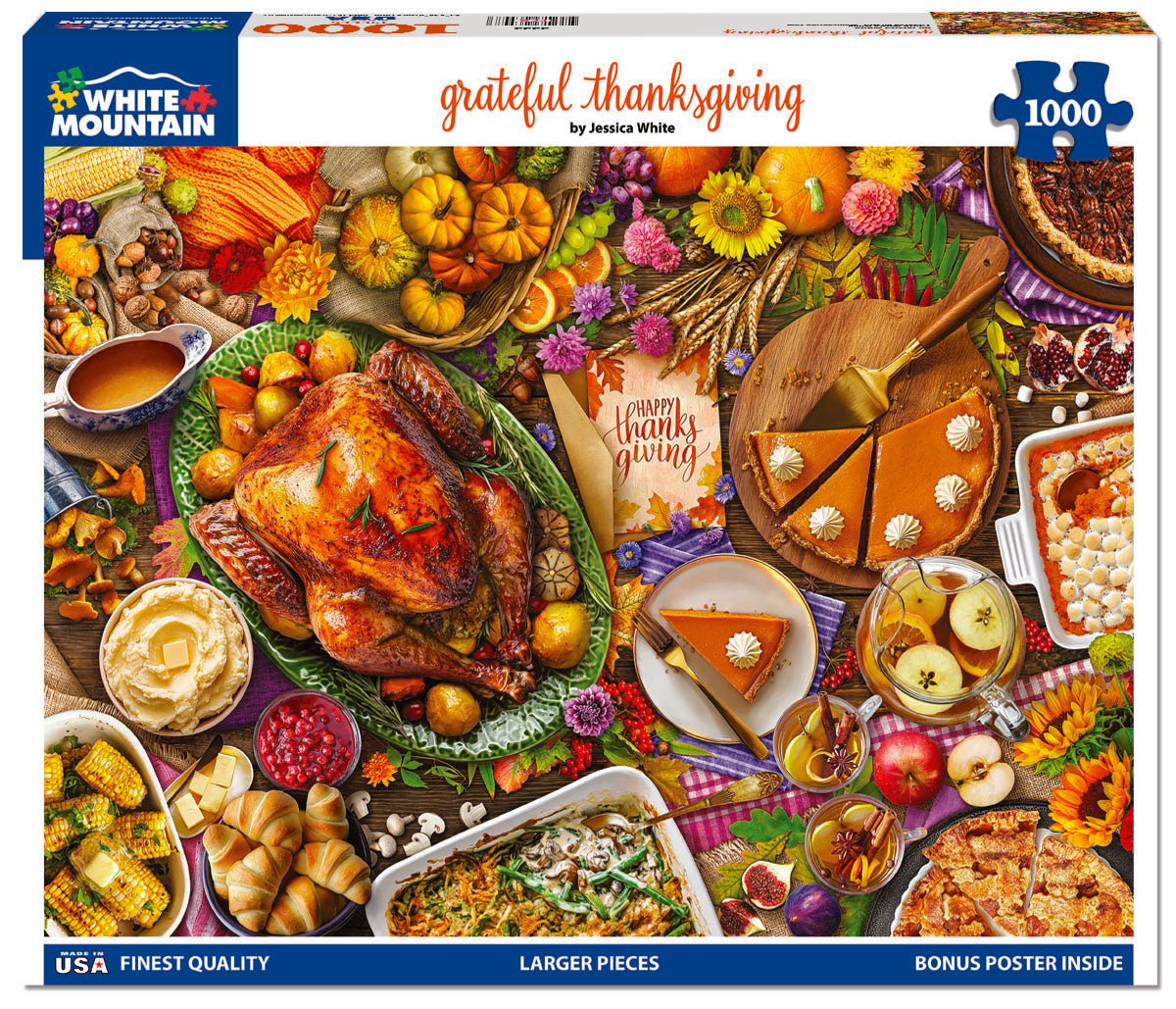 Ｔｈａｎｋｓ　Ｇｉｖｉｎｇ 1000 Piece Jigsaw Puzzle - Grateful Thanksgiving (2222pz) – White