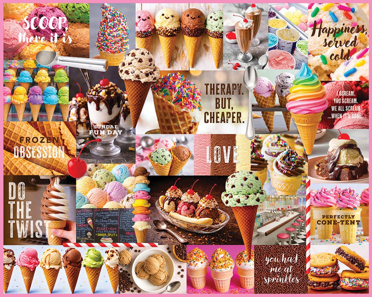 1000 Piece Jigsaw Puzzle - I Love Ice Cream (2230pz) – White