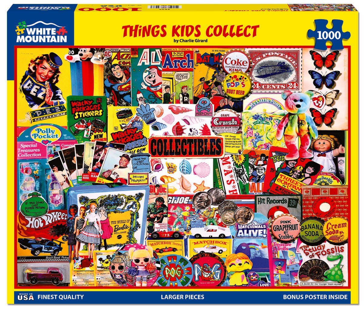 1000 Piece Jigsaw Puzzle - Things Kids Collect (2233pz) – White